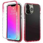 For iPhone 13 Pro Max Shockproof High Transparency Two-color Gradual Change PC+TPU Candy Colors Protective Case (Red) - 1