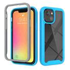 For iPhone 13 mini Starry Sky Solid Color Series Shockproof PC + TPU Protective Case (Light Blue) - 1