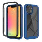 For iPhone 13 mini Starry Sky Solid Color Series Shockproof PC + TPU Protective Case (Dark Blue) - 1