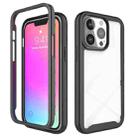 For iPhone 13 Pro Starry Sky Solid Color Series Shockproof PC + TPU Protective Case (Black) - 1