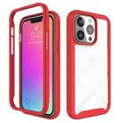 For iPhone 13 Pro Starry Sky Solid Color Series Shockproof PC + TPU Protective Case (Red) - 1