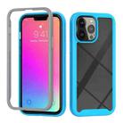 For iPhone 13 Pro Max Starry Sky Solid Color Series Shockproof PC + TPU Protective Case (Light Blue) - 1