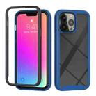 For iPhone 13 Pro Max Starry Sky Solid Color Series Shockproof PC + TPU Protective Case (Dark Blue) - 1