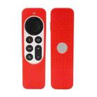 Silicone Protective Case Cover For Apple TV 4K 4th 2021 Siri Remote Controller(Red) - 1