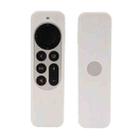 Silicone Protective Case Cover For Apple TV 4K 4th 2021 Siri Remote Controller(White) - 1