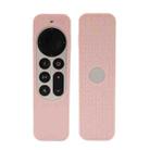 Silicone Protective Case Cover For Apple TV 4K 4th 2021 Siri Remote Controller(Pink) - 1