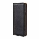 For Xiaomi Redmi Note 9T 5G Grid Texture Magnetic PU + TPU Horizontal Flip Leather Case with Holder & Card Slot(Black) - 2