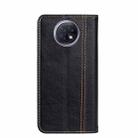 For Xiaomi Redmi Note 9T 5G Grid Texture Magnetic PU + TPU Horizontal Flip Leather Case with Holder & Card Slot(Black) - 3