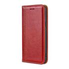 For Xiaomi Redmi Note 9T 5G Grid Texture Magnetic PU + TPU Horizontal Flip Leather Case with Holder & Card Slot(Red) - 2