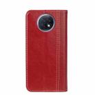For Xiaomi Redmi Note 9T 5G Grid Texture Magnetic PU + TPU Horizontal Flip Leather Case with Holder & Card Slot(Red) - 3