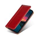 For Xiaomi Redmi Note 9T 5G Grid Texture Magnetic PU + TPU Horizontal Flip Leather Case with Holder & Card Slot(Red) - 4