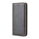 For Xiaomi Redmi Note 9T 5G Grid Texture Magnetic PU + TPU Horizontal Flip Leather Case with Holder & Card Slot(Gray) - 2