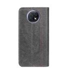 For Xiaomi Redmi Note 9T 5G Grid Texture Magnetic PU + TPU Horizontal Flip Leather Case with Holder & Card Slot(Gray) - 3