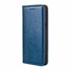 For Xiaomi Redmi Note 9T 5G Grid Texture Magnetic PU + TPU Horizontal Flip Leather Case with Holder & Card Slot(Blue) - 2