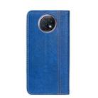 For Xiaomi Redmi Note 9T 5G Grid Texture Magnetic PU + TPU Horizontal Flip Leather Case with Holder & Card Slot(Blue) - 3