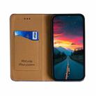 For Xiaomi Redmi Note 9T 5G Grid Texture Magnetic PU + TPU Horizontal Flip Leather Case with Holder & Card Slot(Blue) - 5