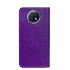 For Xiaomi Redmi Note 9T 5G Grid Texture Magnetic PU + TPU Horizontal Flip Leather Case with Holder & Card Slot(Purple) - 3