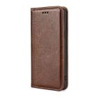 For Xiaomi Redmi Note 9T 5G Grid Texture Magnetic PU + TPU Horizontal Flip Leather Case with Holder & Card Slot(Brown) - 2