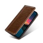 For Xiaomi Redmi Note 9T 5G Grid Texture Magnetic PU + TPU Horizontal Flip Leather Case with Holder & Card Slot(Brown) - 6