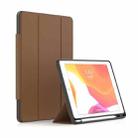 Mutural ZHIYA Series PC + TPU Horizontal Flip Leather Case with Holder & Pen Slot & Sleep / Wake-up Function For iPad Air 2022 / 2020 10.9(Brown) - 1