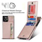 For iPhone 12 mini Cross-body Zipper Square TPU+PU Back Cover Case with Holder & Card Slots & Wallet & Strap (Rose Gold) - 4
