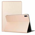 For Huawei MatePad 11 2021 Voltage Craft Texture TPU Horizontal Flip Protective Case with Holder(Gold) - 1