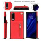 For Huawei P30 Cross-body Zipper Square TPU+PU Back Cover Case with Holder & Card Slots & Wallet & Strap(Red) - 2