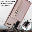 For Huawei P30 Pro Cross-body Zipper Square TPU+PU Back Cover Case with Holder & Card Slots & Wallet & Strap(Rose Gold) - 6