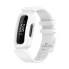 For Fitbit Ace 3 Silicone Integrated Watch Band(White) - 1