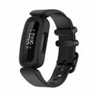 For Fitbit Ace 3 Silicone Integrated Watch Band(Black) - 1