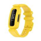 For Fitbit Ace 3 Silicone Integrated Watch Band(Yellow) - 1