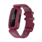 For Fitbit Ace 3 Silicone Integrated Watch Band(Wine Red) - 1