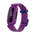 For Fitbit Ace 3 Silicone Integrated Watch Band(Grape Purple Dark Blue Buckle) - 1