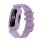 For Fitbit Ace 3 Silicone Integrated Watch Band(Light Purple) - 1