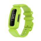 For Fitbit Ace 3 Silicone Integrated Watch Band(Lime Green) - 1