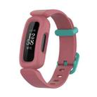 For Fitbit Ace 3 Silicone Integrated Watch Band(Watermelon Red Green Buckle) - 1