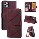 For iPhone 11 Skin Feel Business Horizontal Flip PU Leather Case with Holder & Multi-Card Slots & Wallet & Lanyard & Photo Frame (Red) - 1