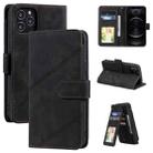 For iPhone 12 / 12 Pro Skin Feel Business Horizontal Flip PU Leather Case with Holder & Multi-Card Slots & Wallet & Lanyard & Photo Frame(Black) - 1