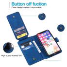 For iPhone X / XS Skin Feel Business Horizontal Flip PU Leather Case with Holder & Multi-Card Slots & Wallet & Lanyard & Photo Frame(Blue) - 4