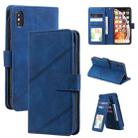 For iPhone XS Max Skin Feel Business Horizontal Flip PU Leather Case with Holder & Multi-Card Slots & Wallet & Lanyard & Photo Frame(Blue) - 1