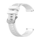 For Garmin Forerunner 158 / 55 Twill Silicone Watch Band(White) - 1