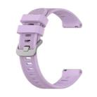 For Garmin Forerunner 158 / 55 Twill Silicone Watch Band(Light Purple) - 1