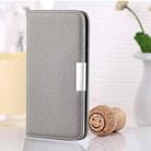 For iPhone 13 Pro Litchi Texture Horizontal Flip Leather Case with Holder & Card Slots(Grey) - 1