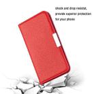 For iPhone 13 Pro Max  Litchi Texture Horizontal Flip Leather Case with Holder & Card Slots(Red) - 7