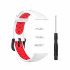 For Huawei Band 6 / Honor Band 6 Universal Two-color Breathable Silicone Watch Band(White Red) - 1