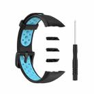 For Huawei Band 6 / Honor Band 6 Universal Two-color Breathable Silicone Watch Band(Black Blue) - 1