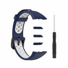 For Huawei Band 6 / Honor Band 6 Universal Two-color Breathable Silicone Watch Band(Midnight Blue White) - 1