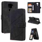 For Xiaomi Redmi Note 9 Skin Feel Business Horizontal Flip PU Leather Case with Holder & Multi-Card Slots & Wallet & Lanyard & Photo Frame(Black) - 1