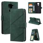 For Xiaomi Redmi Note 9 Skin Feel Business Horizontal Flip PU Leather Case with Holder & Multi-Card Slots & Wallet & Lanyard & Photo Frame(Green) - 1