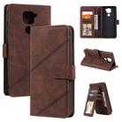 For Xiaomi Redmi Note 9 Skin Feel Business Horizontal Flip PU Leather Case with Holder & Multi-Card Slots & Wallet & Lanyard & Photo Frame(Brown) - 1